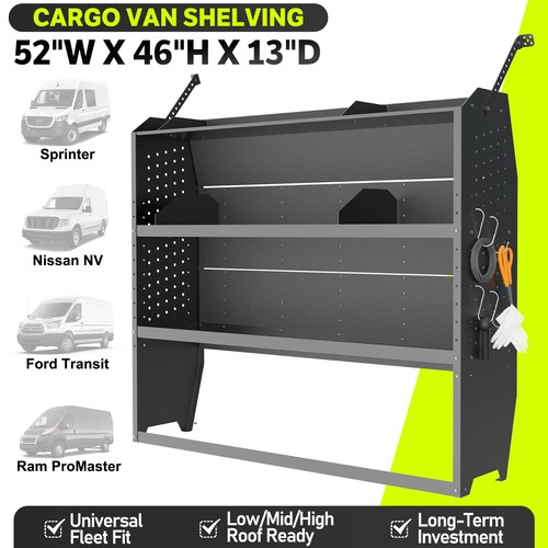 Steel cargo van shelving - steel,